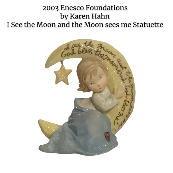 2003 Enesco by Karen Hahn I See the Moon Figurine - Picture 8 of 8
